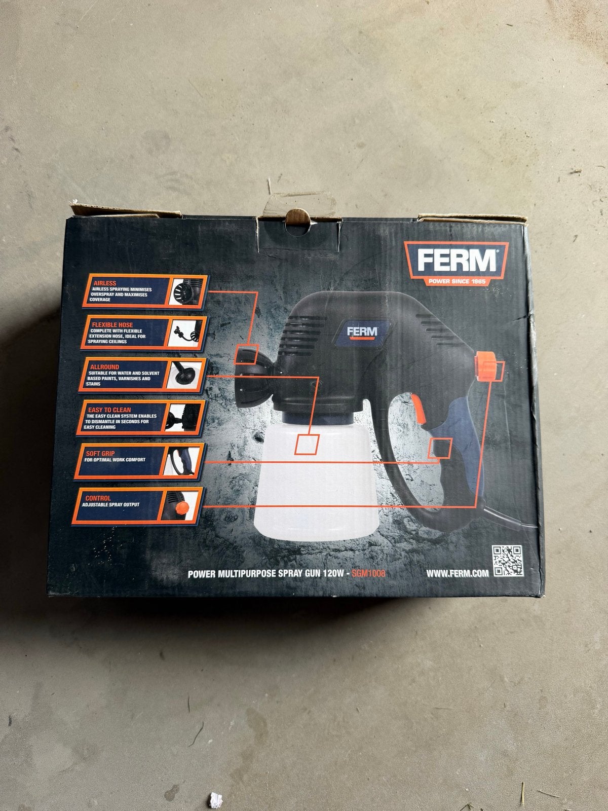 Ferm Power Multipurpose Spuitpistool 120W - SGM1008, Ophalen, Ferm, Nieuw, Ferm