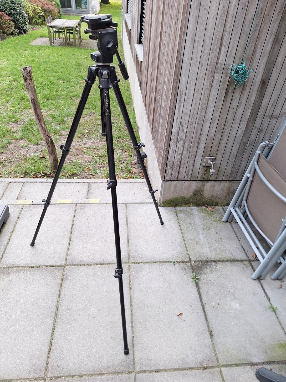 Manfrotto 190 Professional Statief met Statiefkop, Ophalen, Gebruikt, 150 tot 175 cm, Manfrotto