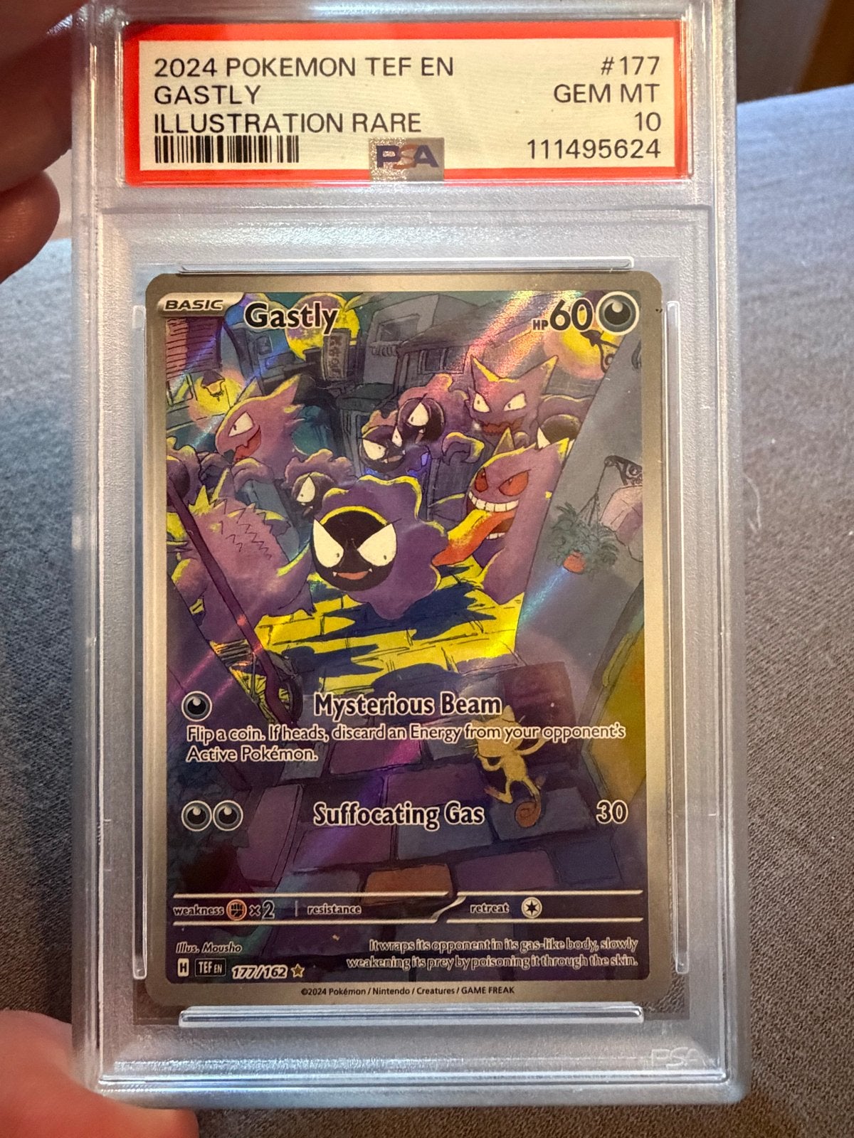 Gastly 177/162 Illustratie Zeldzaam PSA 10 GEM MT, Hobby en Vrije tijd, Ophalen of Verzenden, Nieuw, Losse kaart