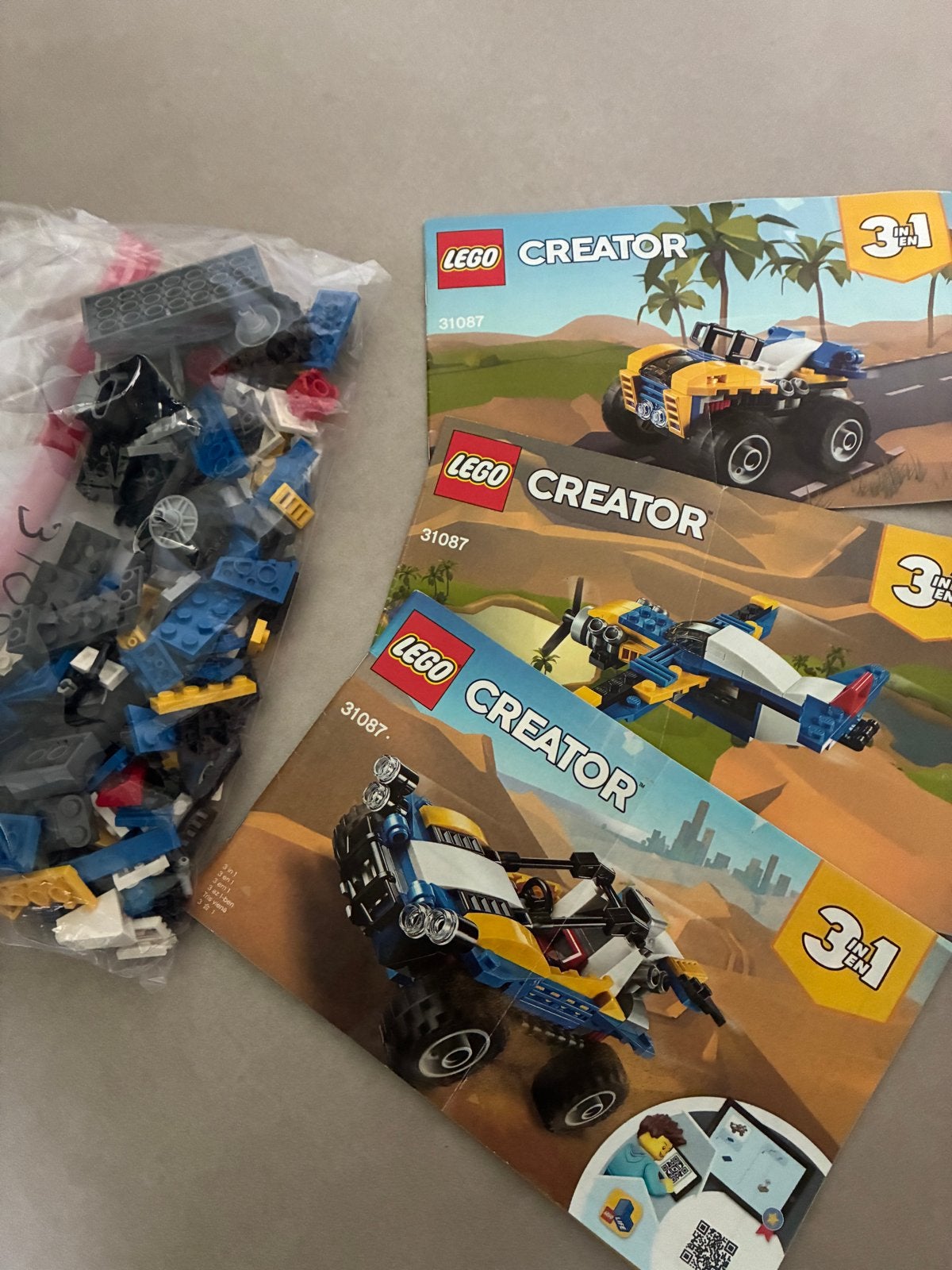 Lego Creator 31087 - Dune Buggy, Vliegtuig, Quad (3-in-1), Gebruikt, Lego, Ophalen of Verzenden, Inclusief instructies