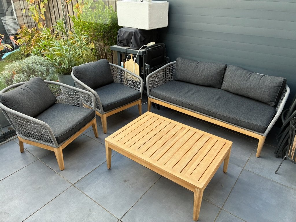 Complete Intratuin Honolulu loungeset, Tuin en Terras, Ophalen, 5 zitplaatsen, Gebruikt, Bank