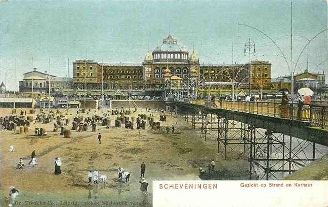 301-156-043 Scheveningen Gezicht op Strand en Kurhaus, Verzenden, Voor 1920, Zuid-Holland