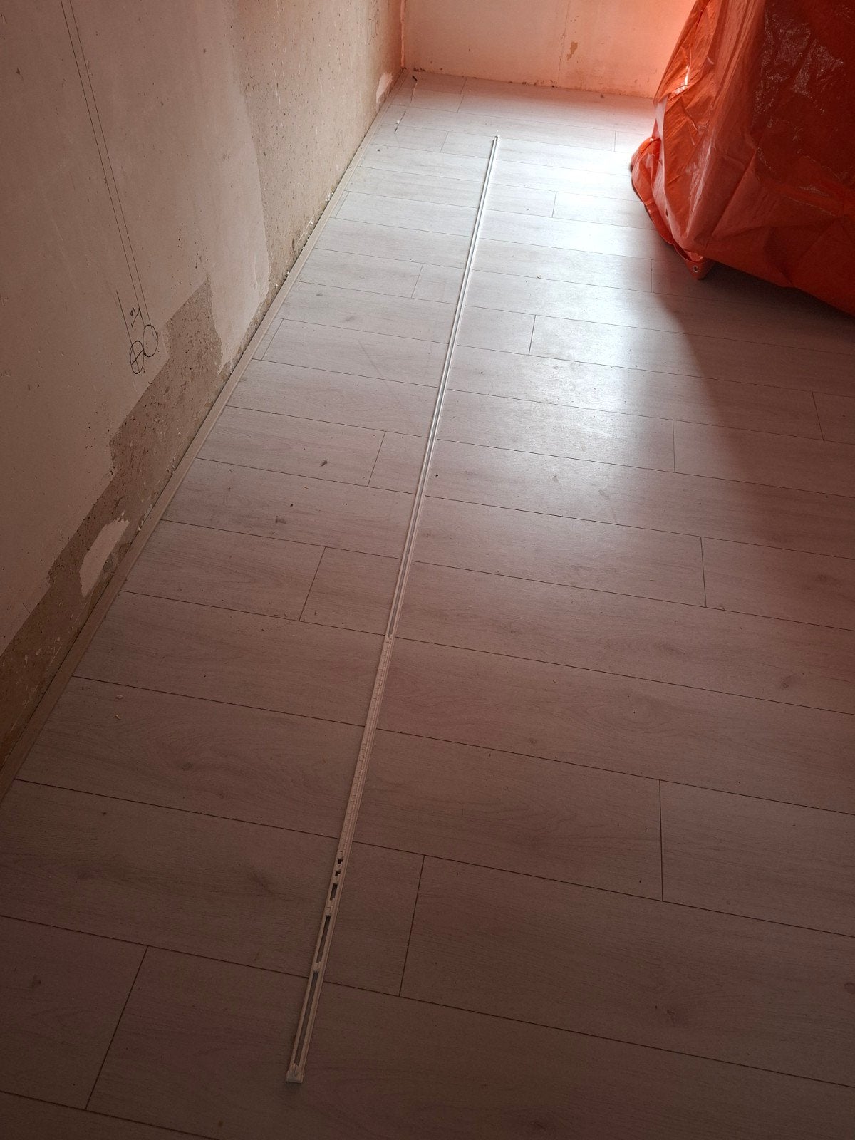 Gordijnrails 300 cm van wit metaal, Ophalen, Gebruikt, 200 cm of meer, Wit
