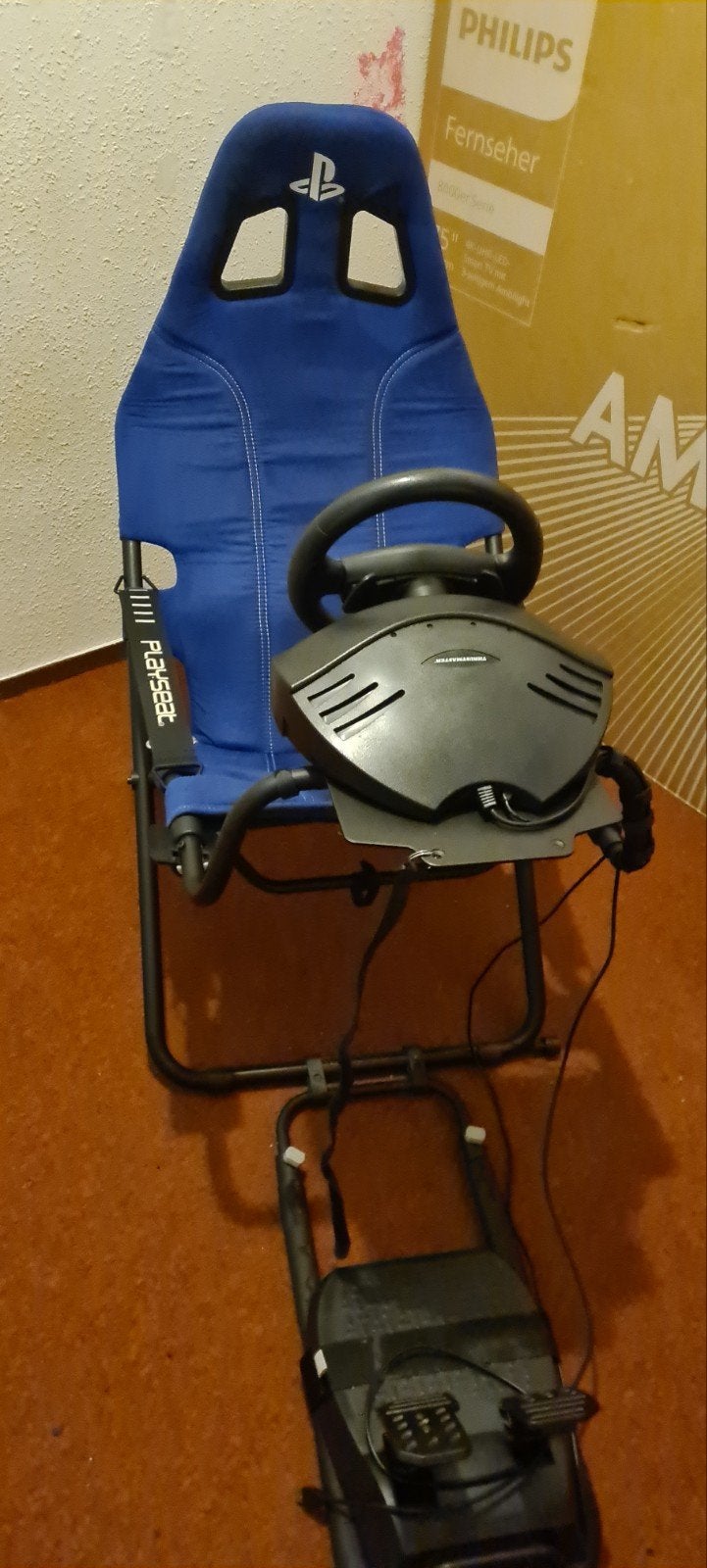 Playseat met Thrustmaster T80 stuur en pedalen, Spelcomputers en Games, Ophalen, Gebruikt, Playseat of Racestoel, PlayStation 4