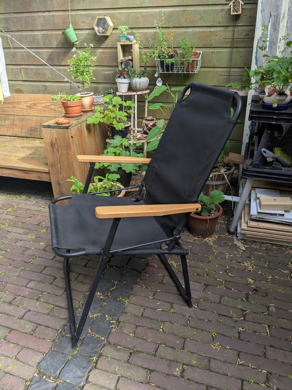 2x Human Nature (ANWB) Kampeerstoelen - Zwart, Caravans en Kamperen, Ophalen, Campingstoel