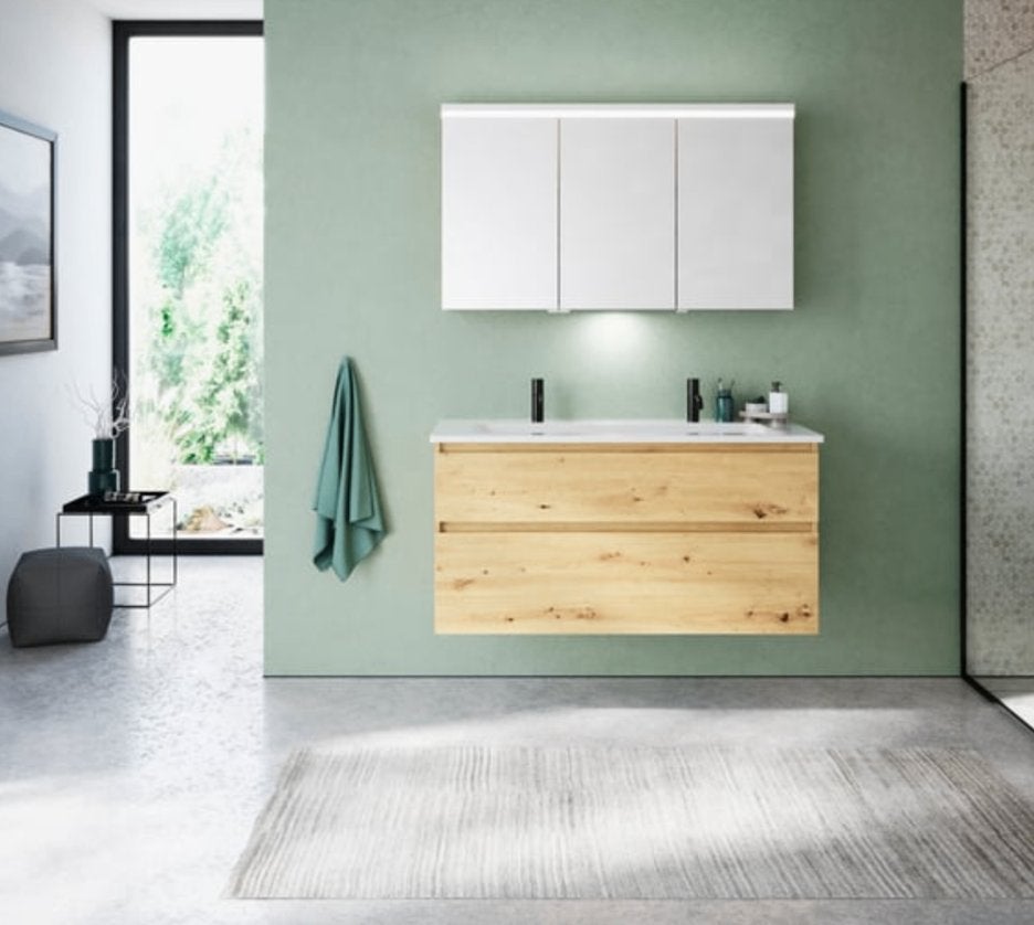 Nieuw! Burgbad Lin20 Wastafelonderkast (Eiken Urban, 123 cm, Huis en Inrichting, Ophalen, 100 tot 150 cm, Nieuw, Minder dan 100 cm