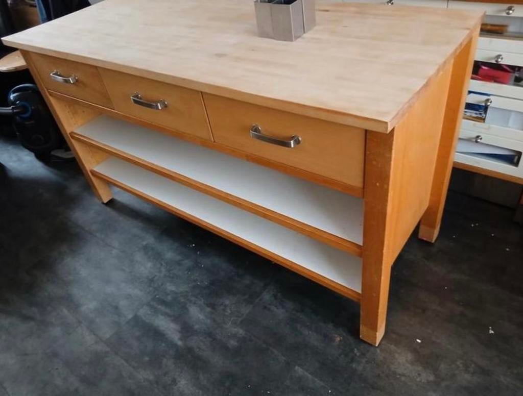 Ikea Varde keukenblok, 3 lades., Ophalen, Gebruikt, Wit, 150 tot 200 cm