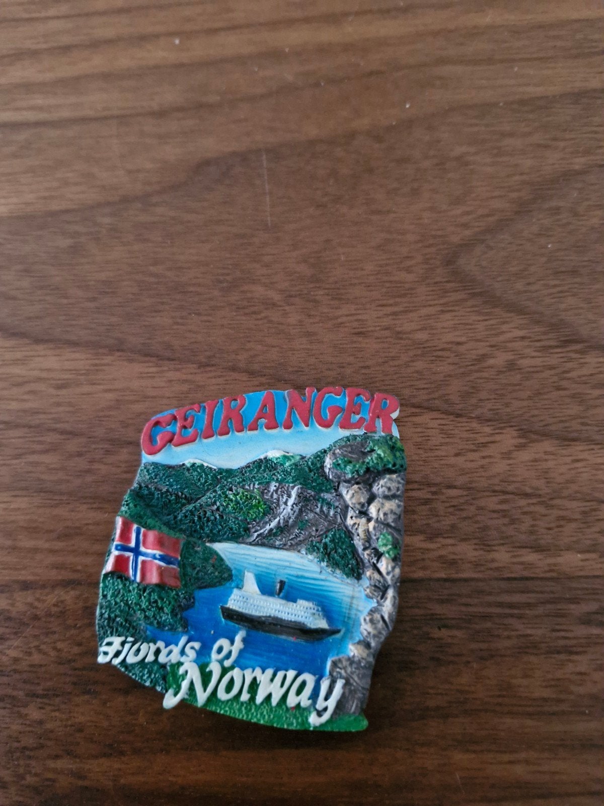 Koelkastmagneet Geiranger Fjorden van Noorwegen, Ophalen of Verzenden, Gebruikt