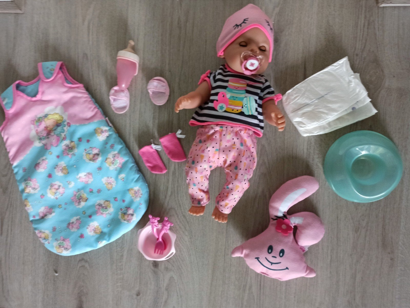 super leuke set babyborn 43  zgan met slaapzak, Ophalen of Verzenden, Zo goed als nieuw, Babypop