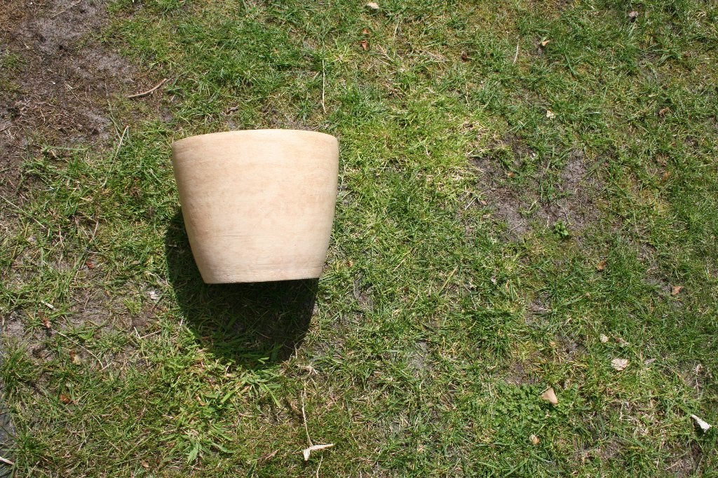 Grote gele bloempot, binnen, Gebruikt, Rond, Binnen, Minder dan 40 cm