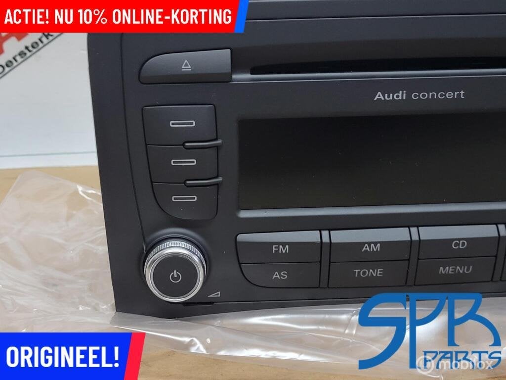 Autoradio RADIO CD AUDI A3 8P DUBBEL DIN 8P0057185B NIEUW, Audi, Nieuw, Audi, Ophalen of Verzenden