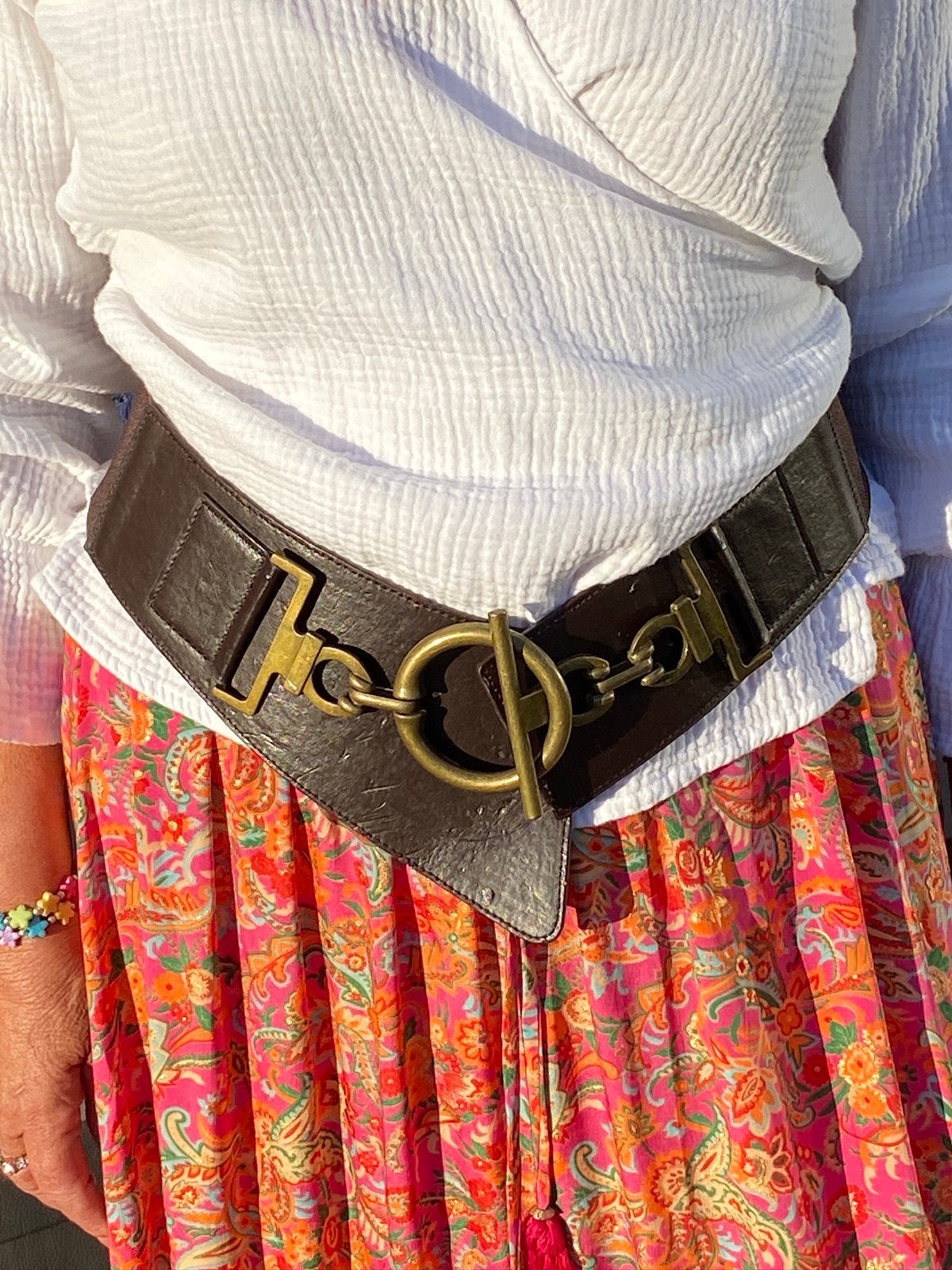 Ibiza riem Boho Bohemien 90-115 cm, Kleding | Dames, Ophalen of Verzenden, Zo goed als nieuw