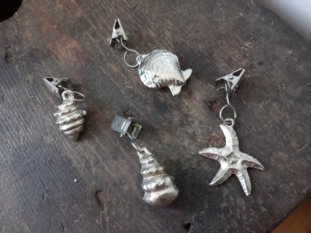 leuke set vintage tafelkleedgewichtjes verzwaarders brocante, Ophalen of Verzenden