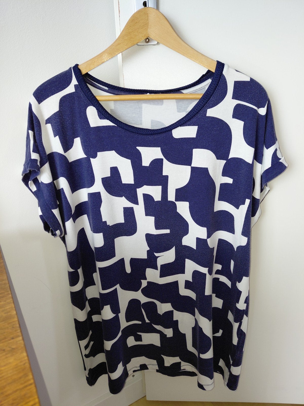 Paprika T-shirt met korte mouwen en print - Maat M/L, Blauw, Paprika, Gedragen, Shirt of Top
