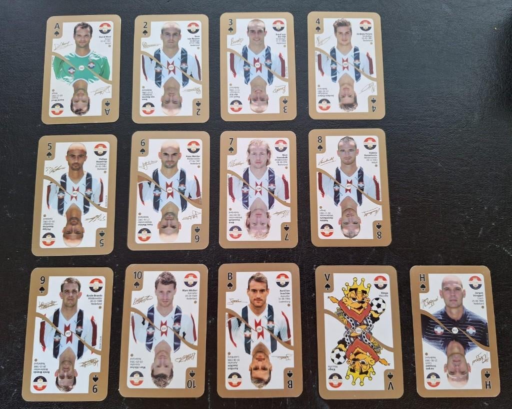 Complete set speelkaarten Willem II 2012-13, Ophalen of Verzenden, Zo goed als nieuw, Willem II, Poster, Plaatje of Sticker