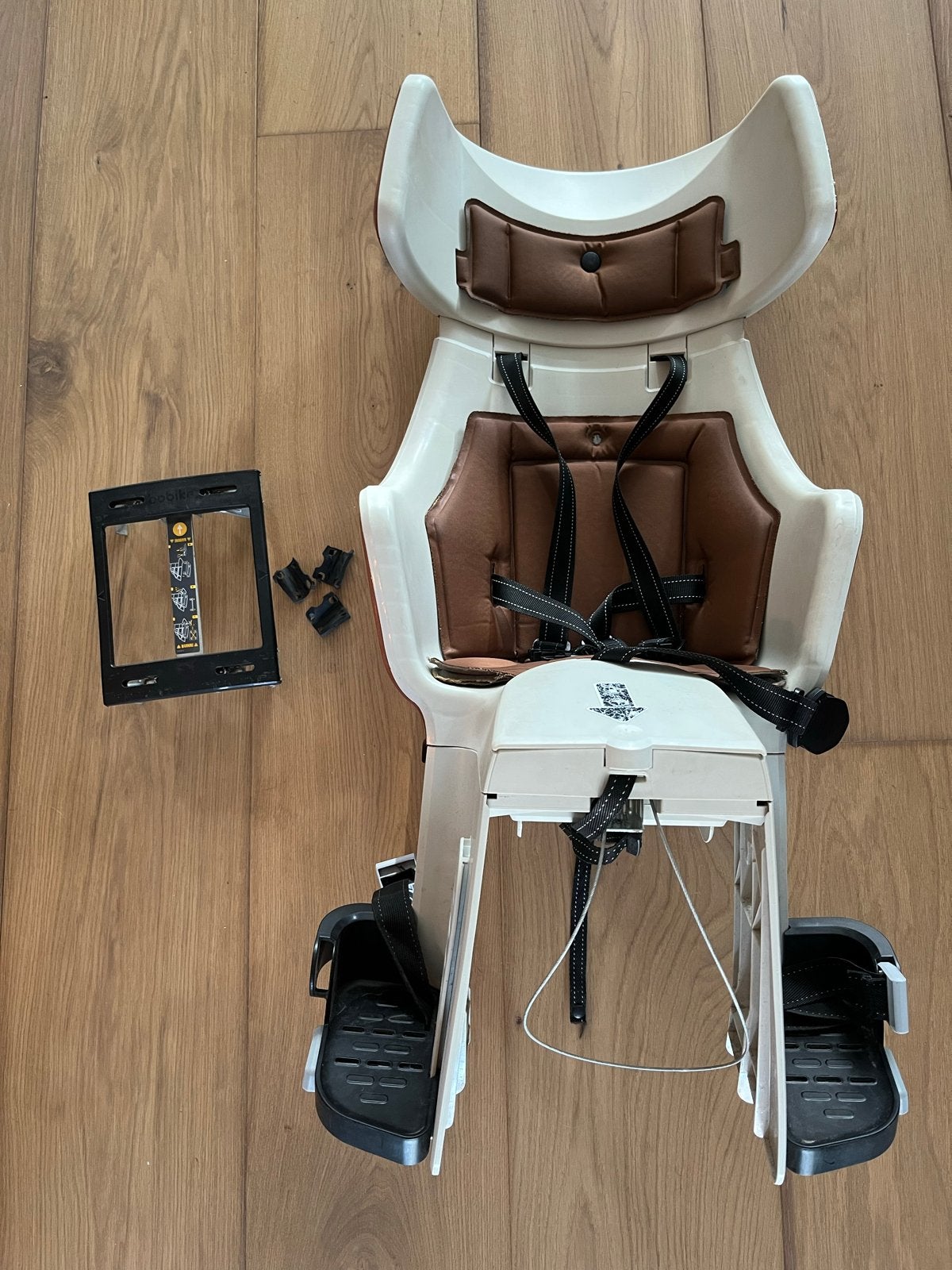 Bobike Exclusive Maxi Plus Achterzitje met Verlichting, Fietsen en Brommers, Ophalen, Gebruikt, Achterzitje, Voetsteuntjes
