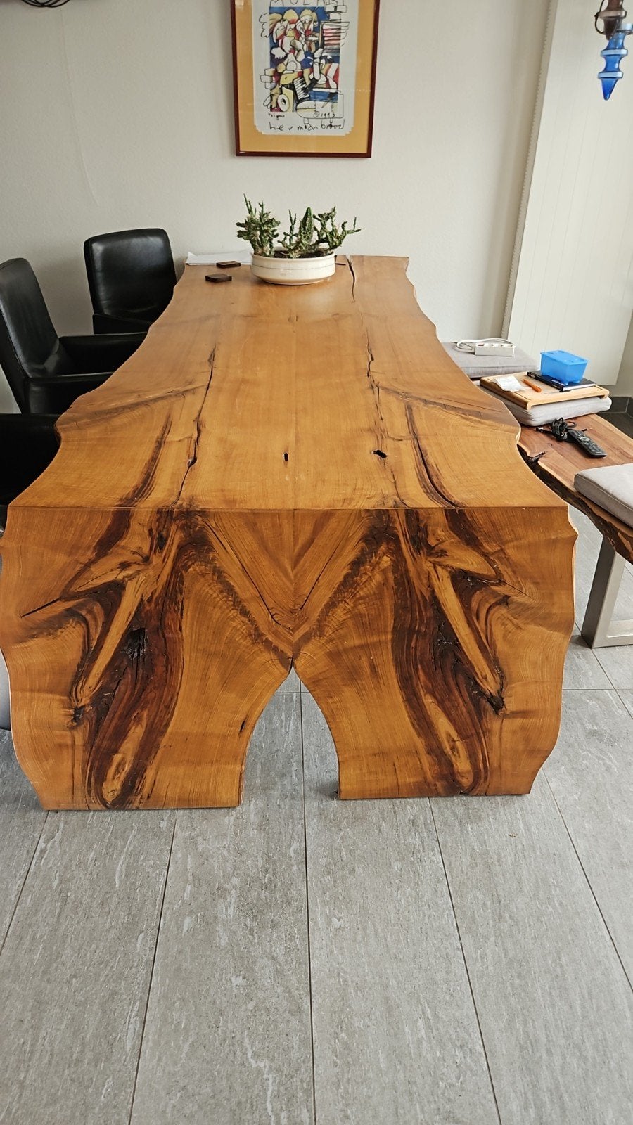 tafelblad Plataan 400x110x9, Ophalen, Rechthoekig, 200 cm of meer, 100 tot 150 cm
