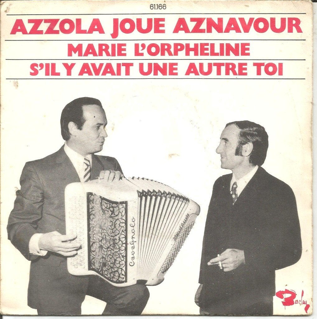Marcel Azzola – Azzola Joue Aznavour (1969), Gebruikt, Fotohoes, 7 inch, Ophalen of Verzenden