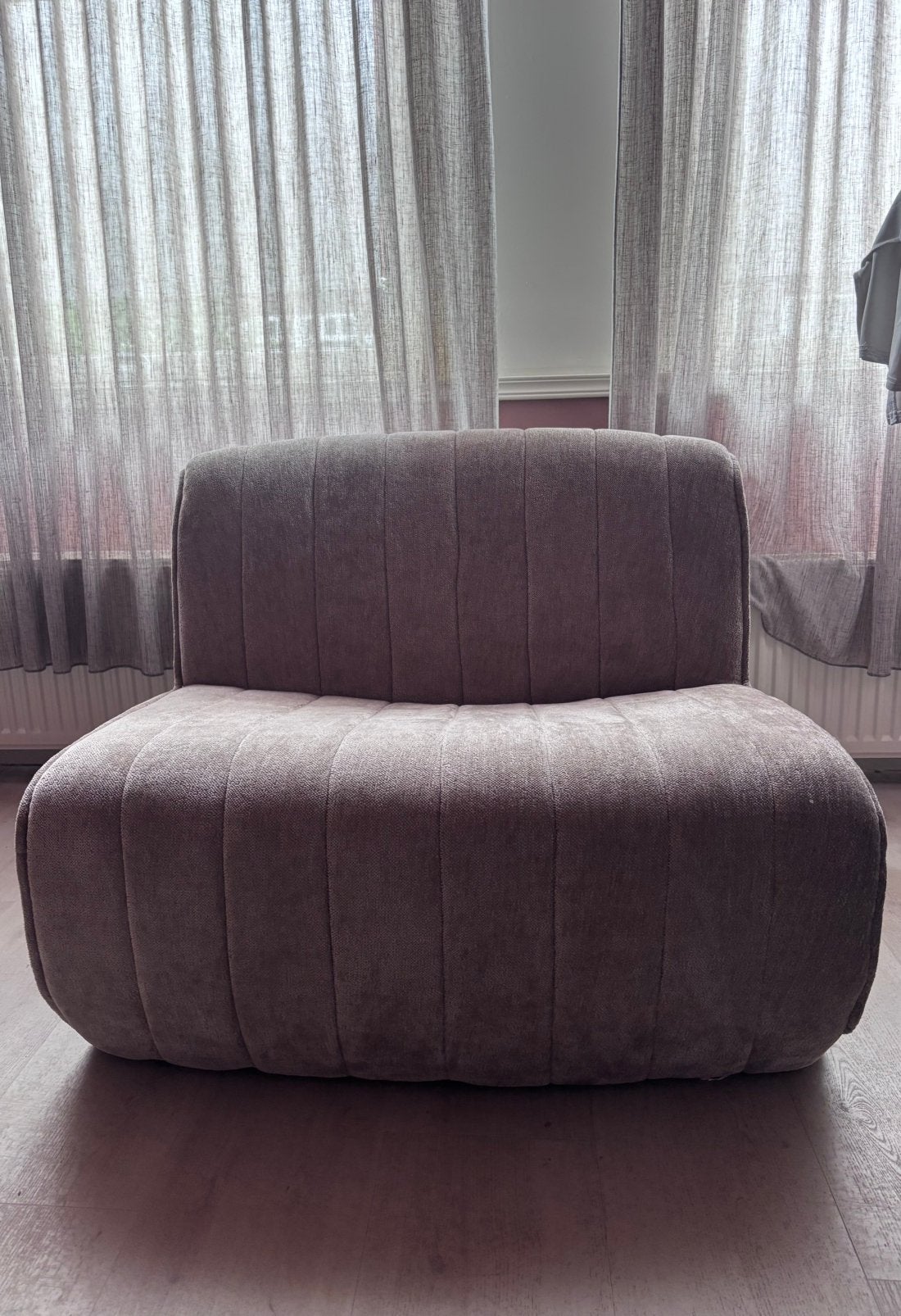 Kwantum Busto - taupe fauteuil, Ophalen, Zo goed als nieuw, Eenpersoons, Minder dan 150 cm