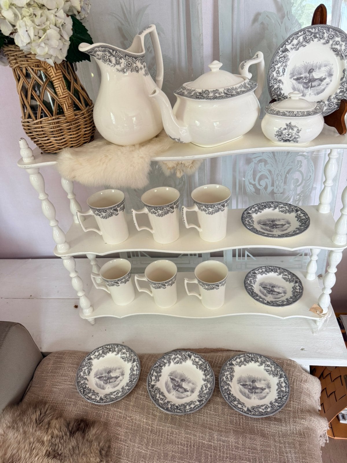 Spode delaware Rural 6 pers nieuw koffie thee taart servies, Ophalen of Verzenden, Nieuw, Porselein, Compleet servies