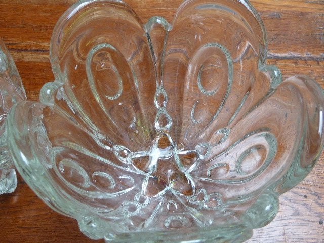 2 vintage persglazen vazen, Lux Glass Oostenrijk, Ophalen of Verzenden