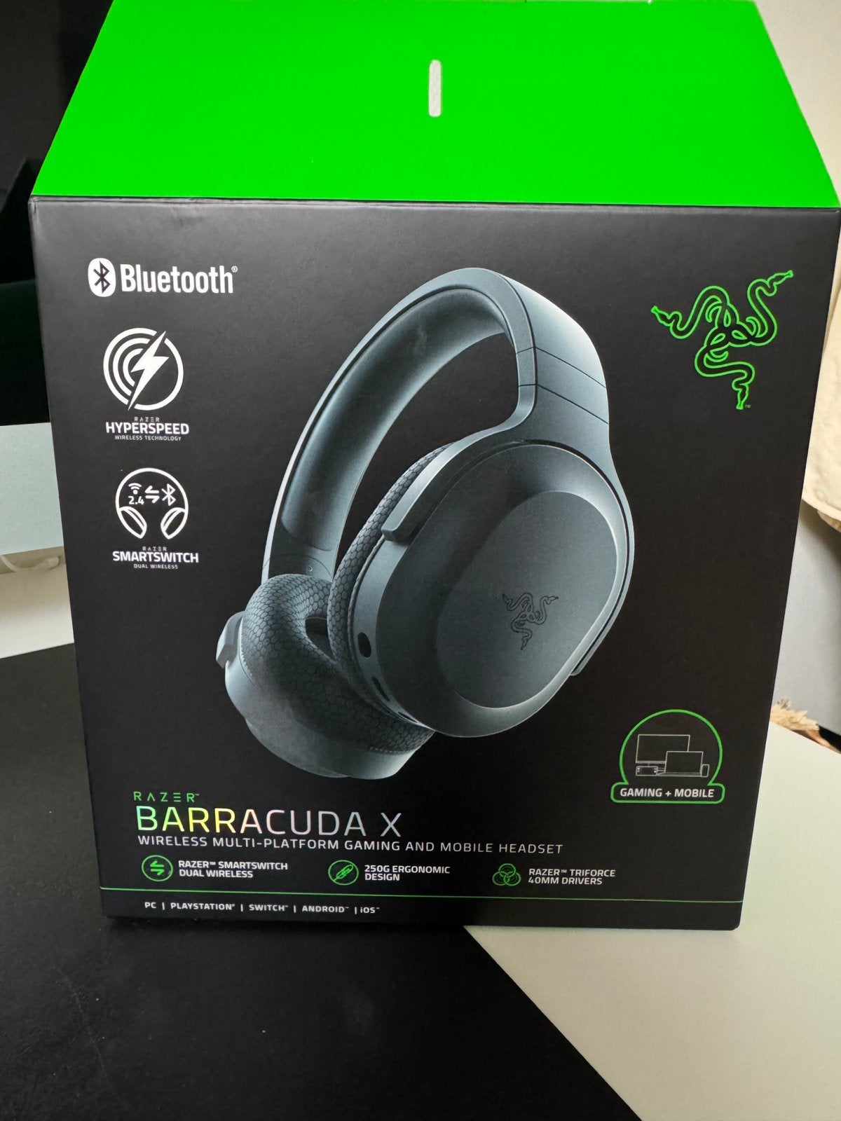 Razer Barracuda X Draadloze Multi- Platform Gaming Headset, Audio, Tv en Foto, Ophalen of Verzenden, Zo goed als nieuw