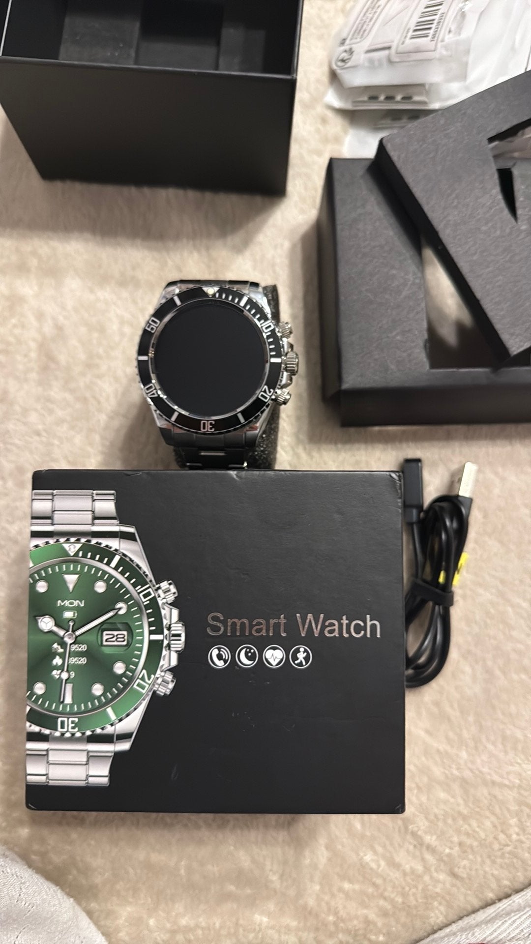 Smart watch, Sieraden, Tassen en Uiterlijk, Horloges | Heren, Ophalen, Zo goed als nieuw