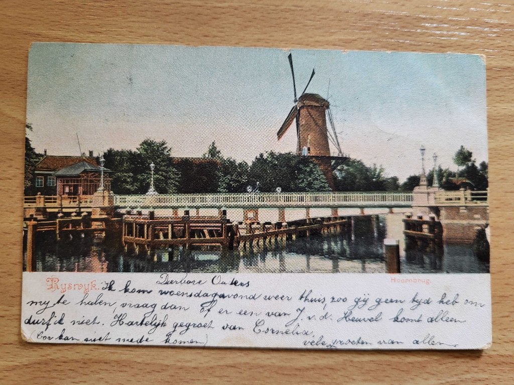 ansicht RIJSWIJK Hoornbrug Molen, Verzamelen, Ophalen of Verzenden, Voor 1920, Zuid-Holland
