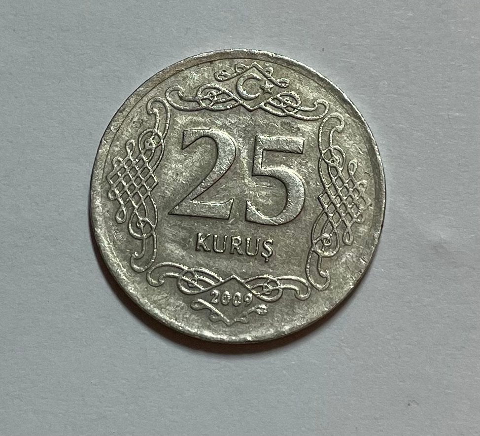 25 kurus Turkije 2009, Ophalen of Verzenden, Overige landen