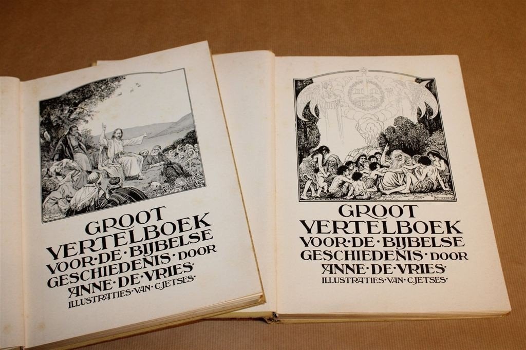 Groot Vertelboek Bijbel I + II — De Vries & Jetses [1964], Boeken, Ophalen of Verzenden, Gelezen
