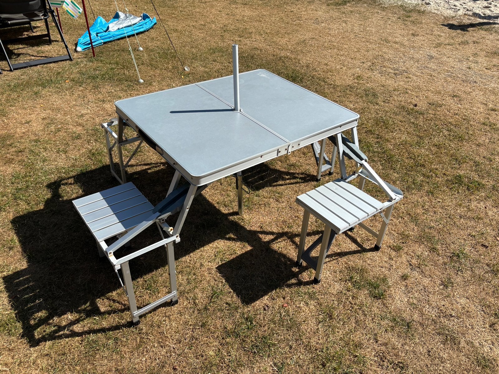 Bo Camp picknicktafel family aluminium inklapbaar, Ophalen, Gebruikt, Campingtafel
