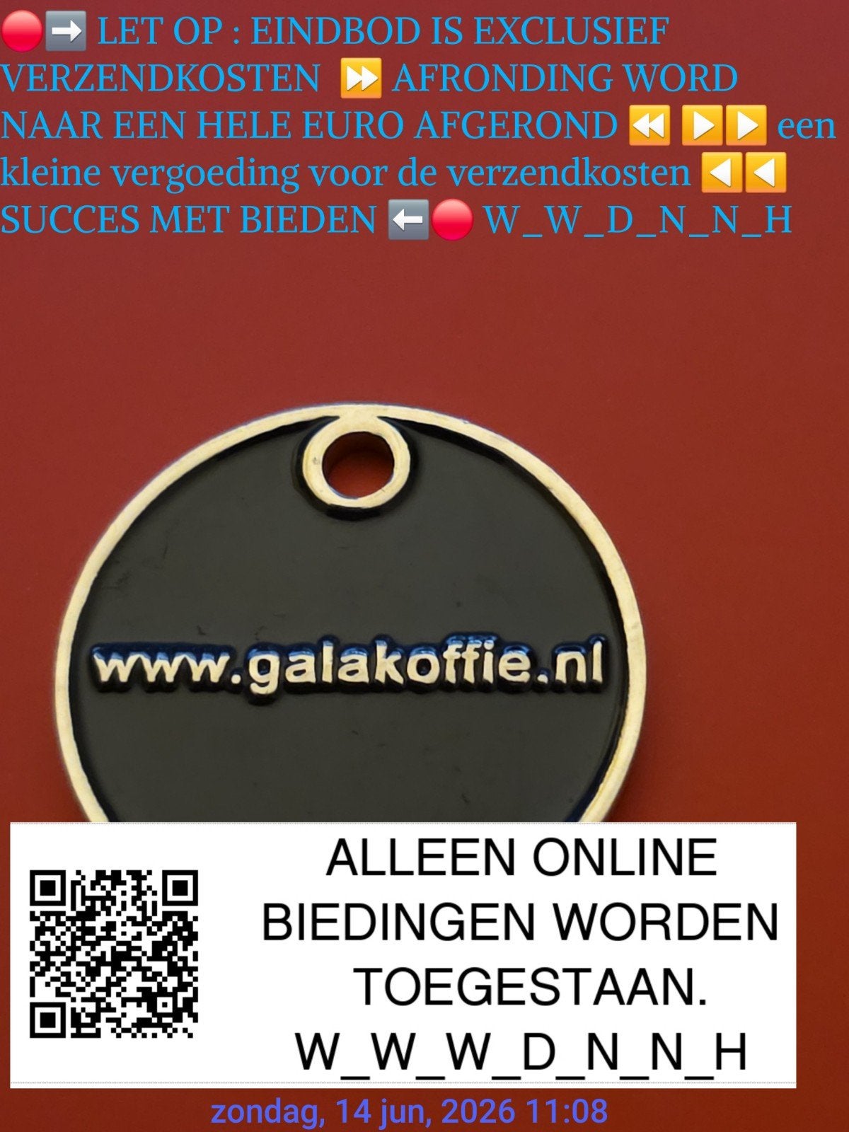 Winkelwagenpenning: gala koffie, Verzamelen, Verzenden