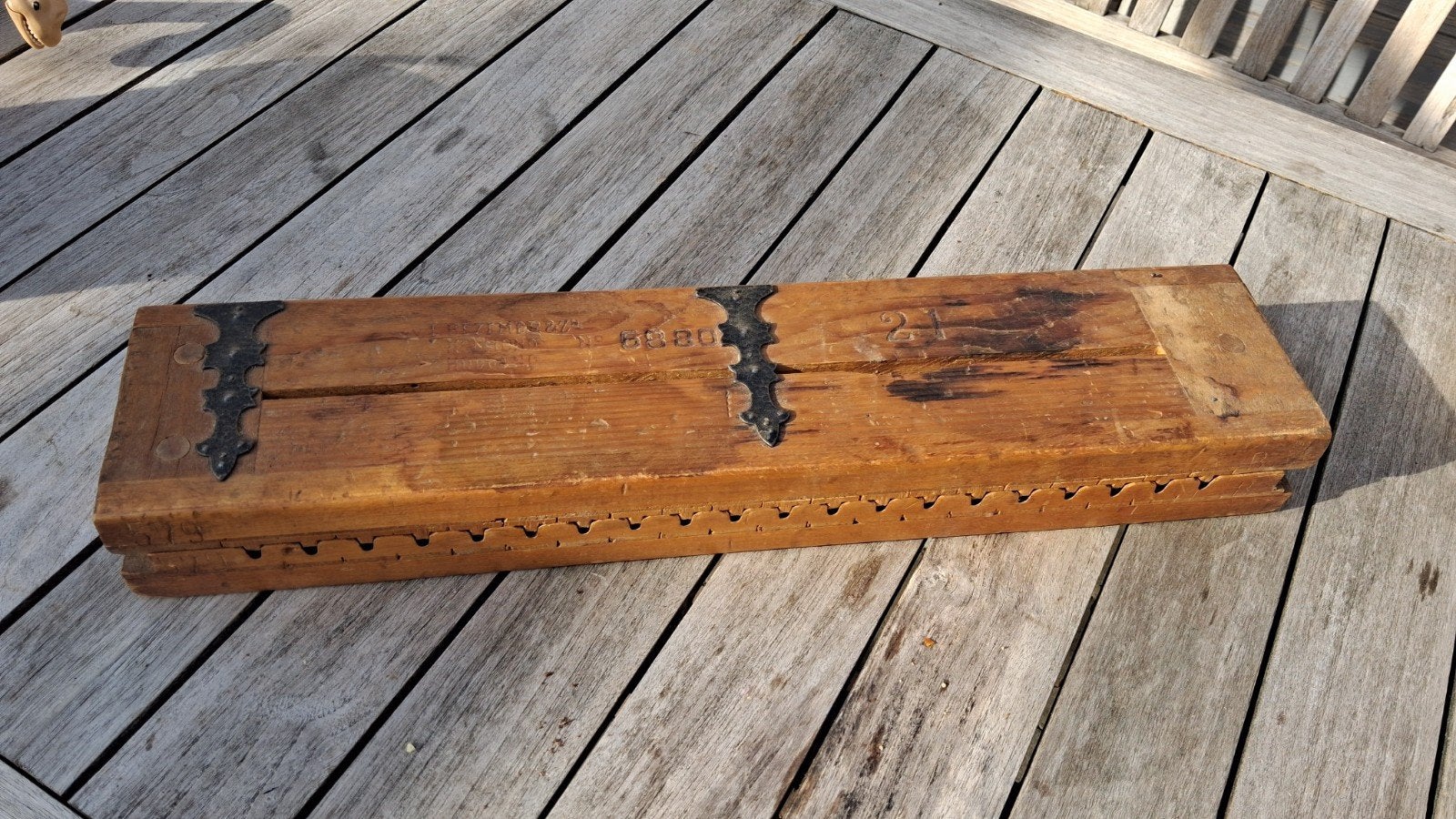 Antieke houten sigarenmal / sigarendoos Helmond Holland, Antiek en Kunst, Ophalen of Verzenden