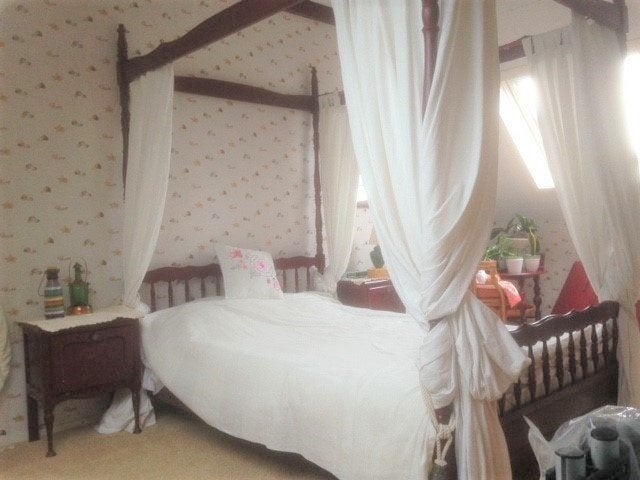 Hemelbed, Ophalen, Gebruikt, 140 cm, Nostalgisch