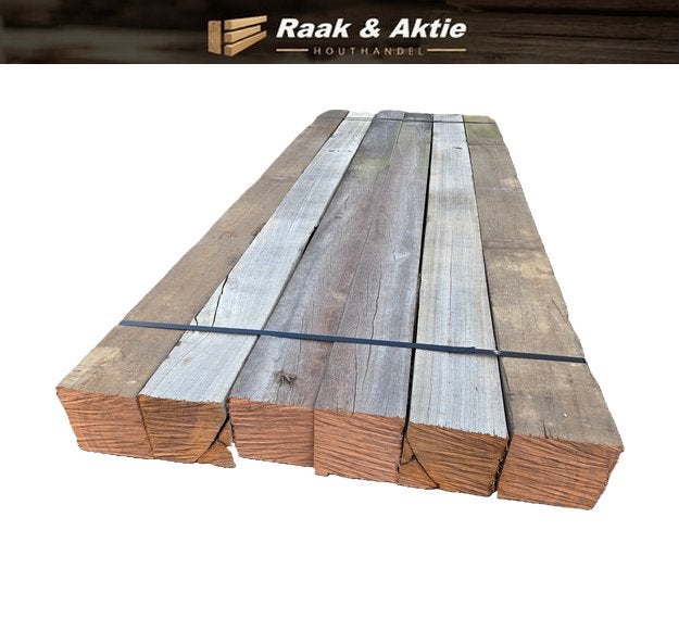 6 Hardhouten palen 15x15 cm 2.40 m lang - nr: HB248, Ophalen, Palen, Nieuw, Hardhout