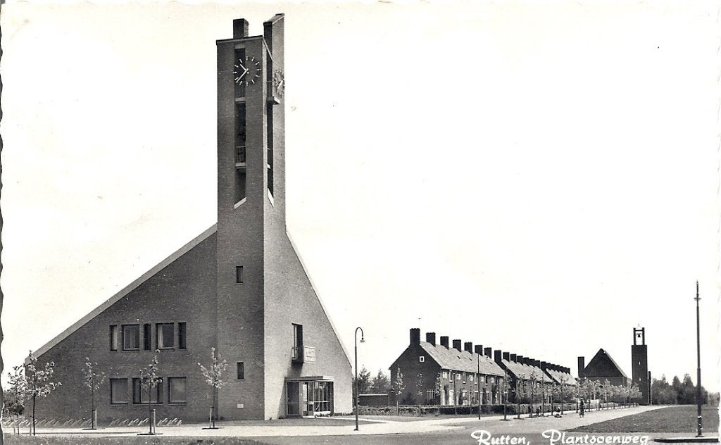 Rutten Plantsoenweg circa 1960, Verzenden, 1960 tot 1980, Gelopen, Overijssel