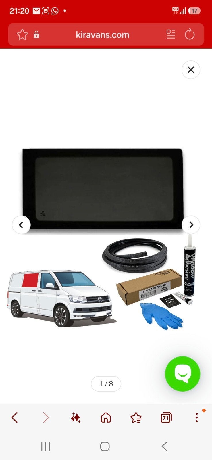 Rechts Vast Zijraam + Montageset voor VW Transporter T5- 6.1, Ophalen, Nieuw
