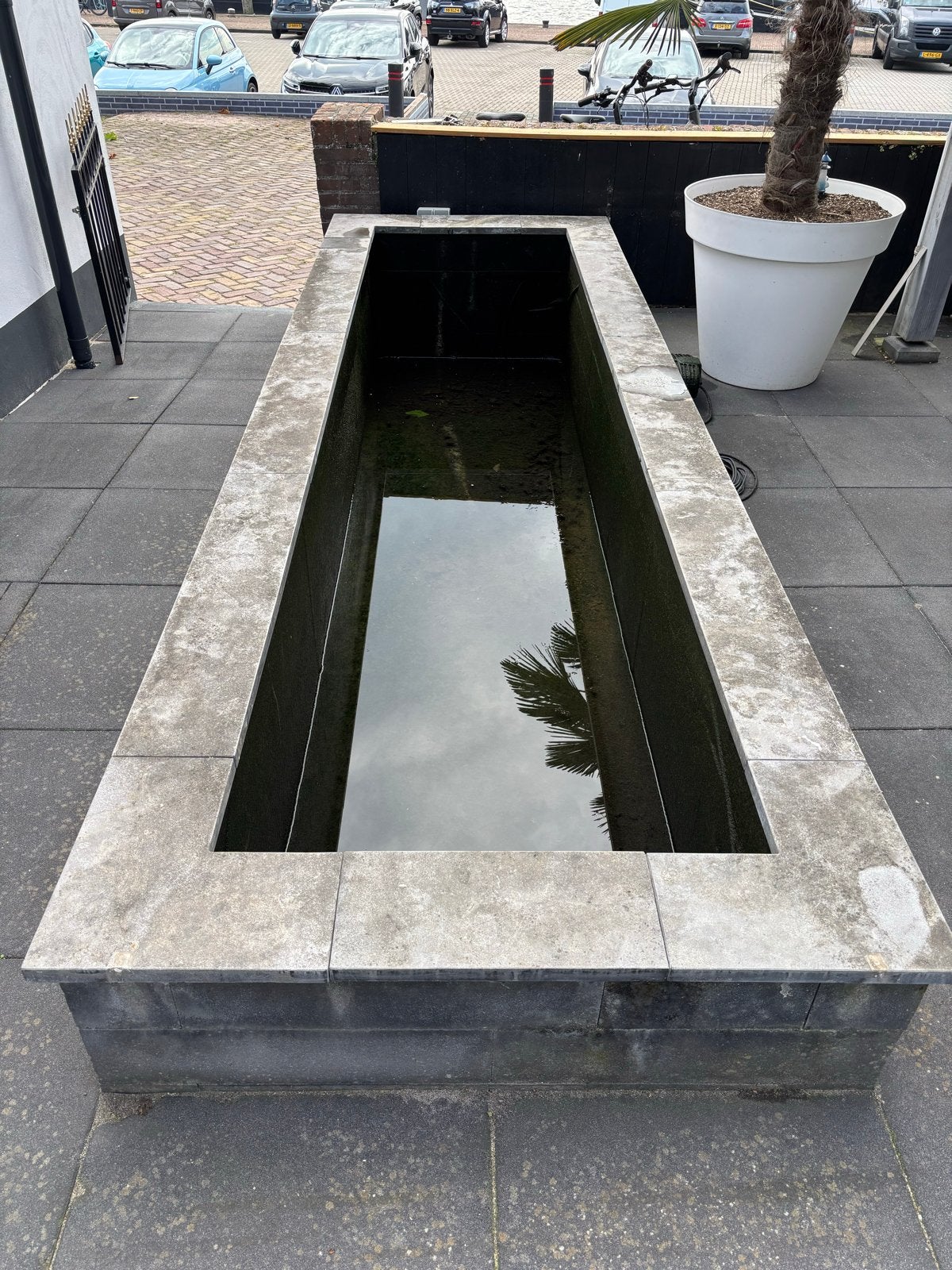 Gratis Spotted Bluestone Vijverrand (max. 125x396cm), Ophalen, Gebruikt