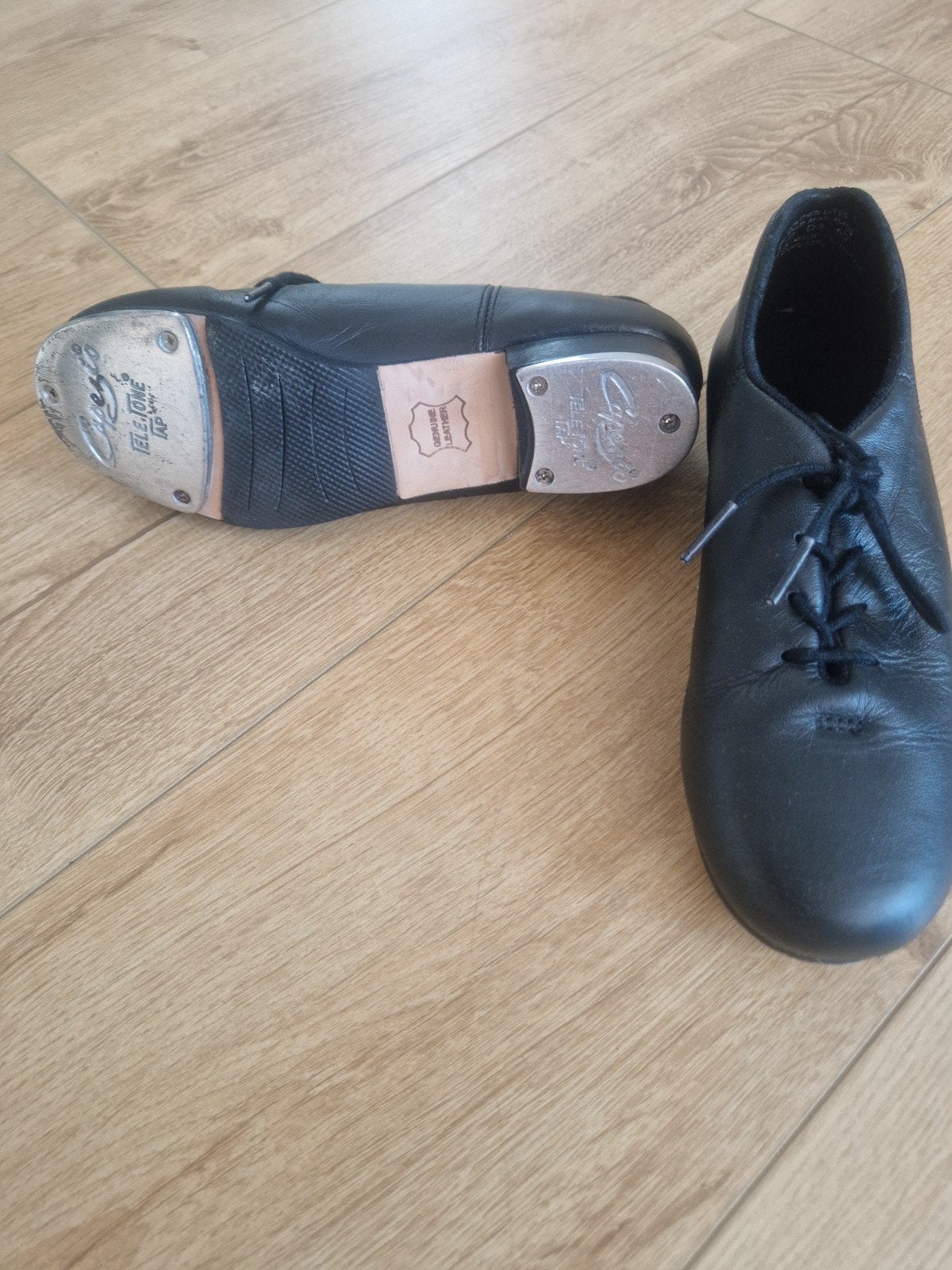 Capezio Tele Tone Tap dansschoenen maat 35, Zwart, Dansschoenen, Ophalen of Verzenden, Gedragen