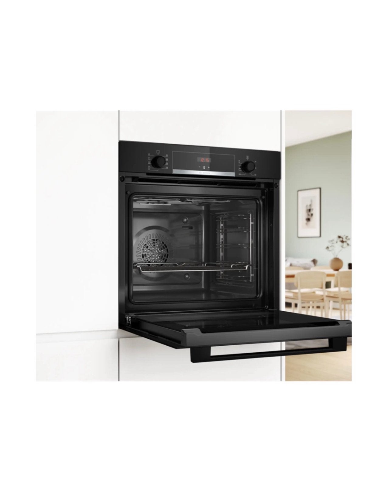 Bosch Inbouw Heteluchtoven - Zwart, Zo goed als nieuw, Ophalen, Hete lucht, Bosch, Inbouw