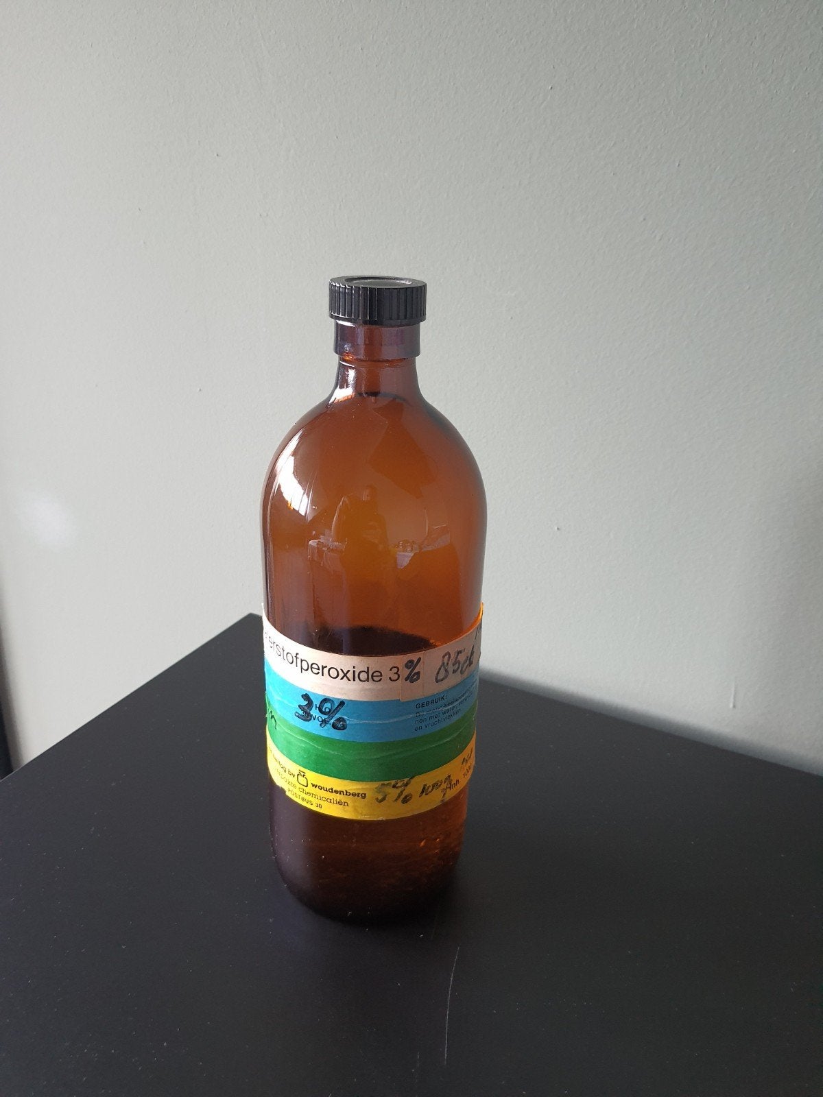 Oude vintage apothekersfles, Ophalen
