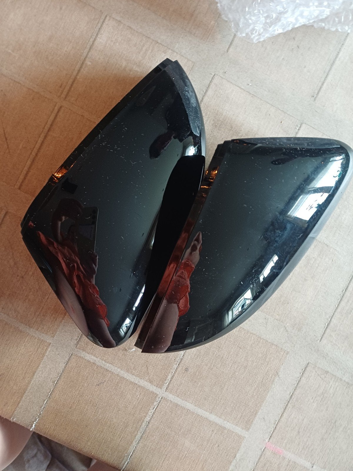 Zwarte spiegelkapjes volkswagen polo 6, Auto-onderdelen, Ophalen of Verzenden, Gebruikt, Universele onderdelen