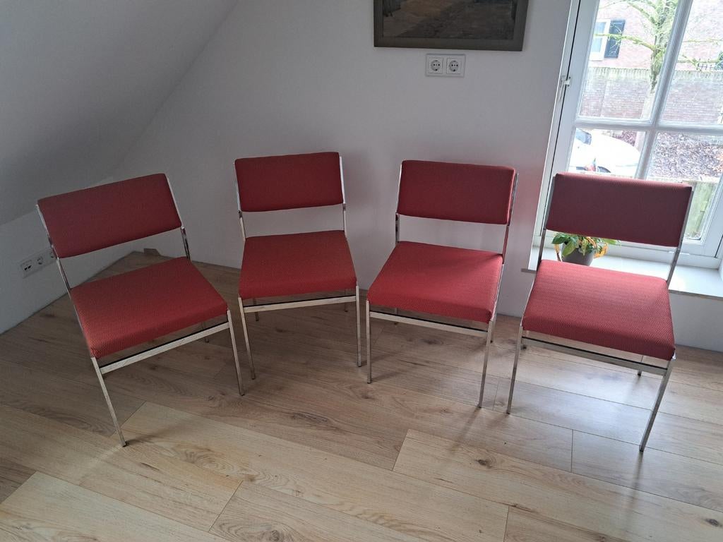 Cees Braakman Pastoe stoelen, Ophalen, Gebruikt, Vintage, Rood