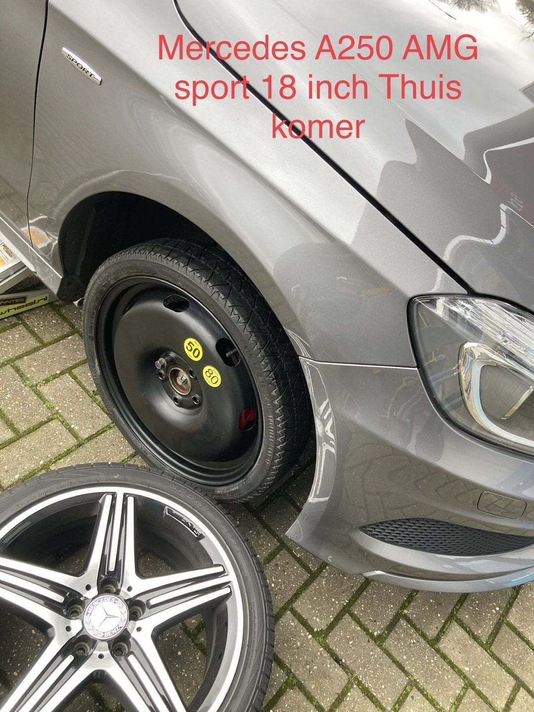 Thuiskomer Reservewiel MERCEDES GLC X253, EQC, C, E, 19 inch, Auto-onderdelen, Banden en Velgen, Gebruikt, -, Banden en Velgen