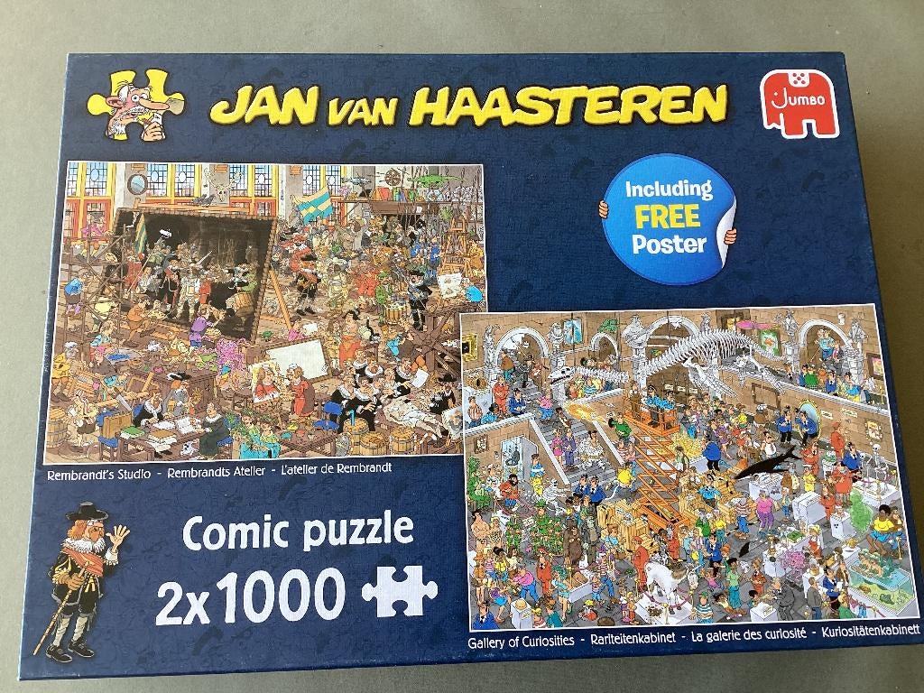 Jan  van Haasteren, Rembrandts Atelier en Rariteitenkabinet, Ophalen of Verzenden, 500 t/m 1500 stukjes, Zo goed als nieuw, Legpuzzel