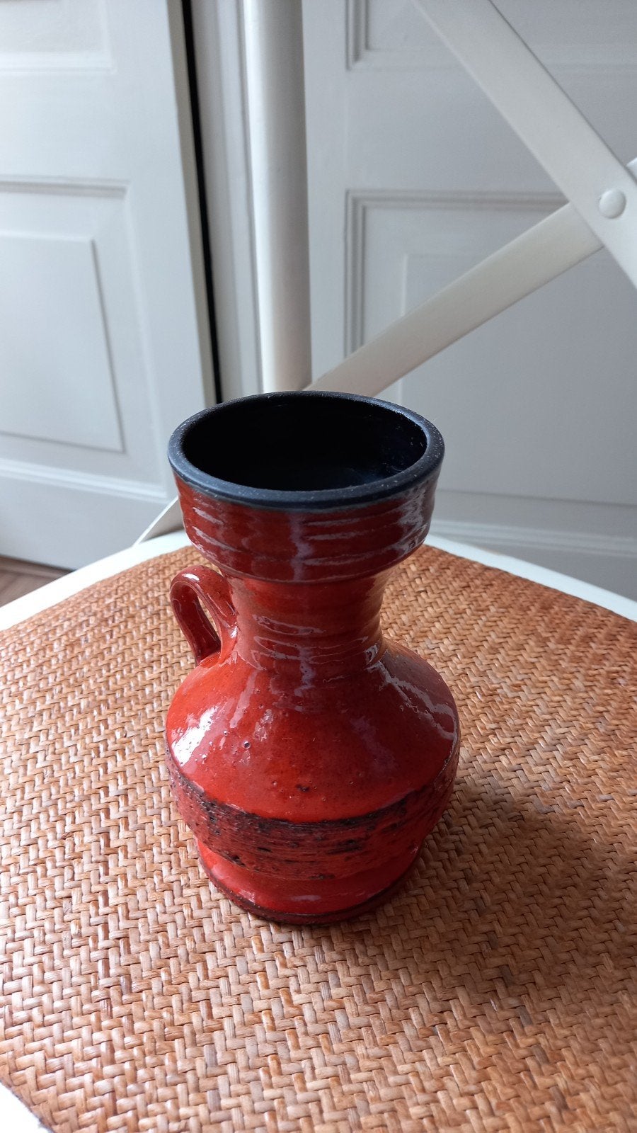 Rood retro vaasje., Ophalen of Verzenden
