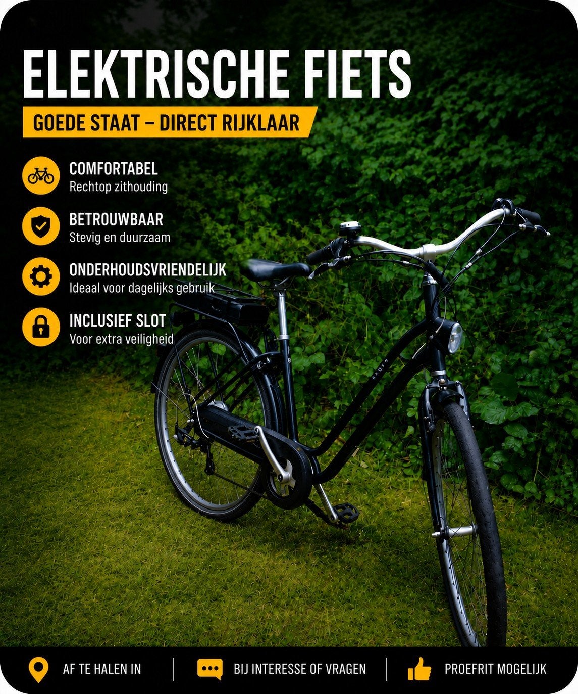 ELOPS 120E Elektrische Dames fiets  28"  D49. 6V, 50 tot 53 cm, Ophalen, Gebruikt, Velgrem