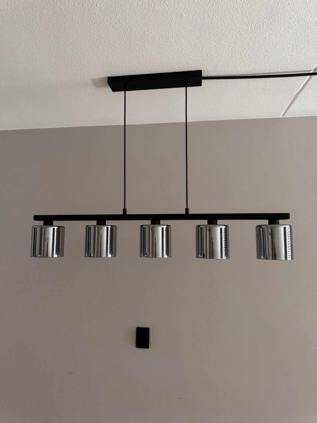 Hanglamp Praxis – 5-lichts eettafellamp, Huis en Inrichting, Lampen | Hanglampen, Ophalen, Zo goed als nieuw