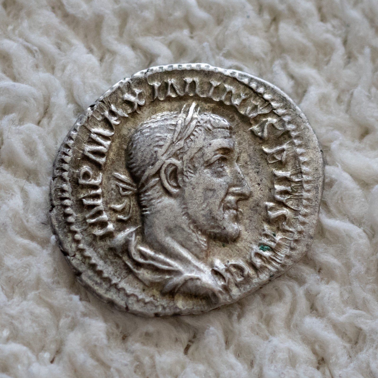 Prachtige Romeinse Munt Maximinus Thrax, Verzenden, Overige landen, Losse munt, Zilver