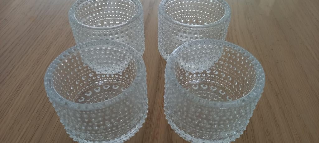 4  Sfeerlichten van merk IITTALA, Huis en Inrichting, Overige materialen, Ophalen of Verzenden, Zo goed als nieuw, Kandelaar